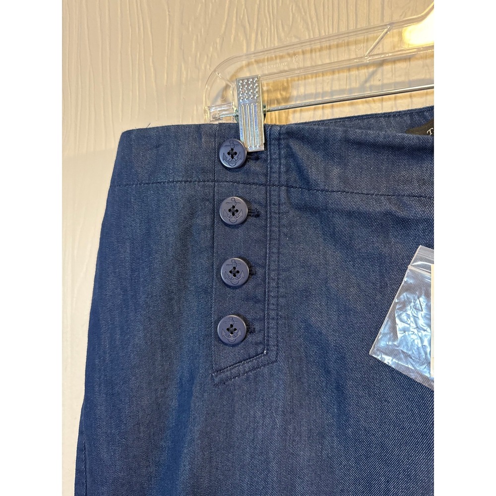 Talbots • NWT Sailor Button Straight Leg Pants Dark Wash Denim Size 16W - Picture 10 of 12